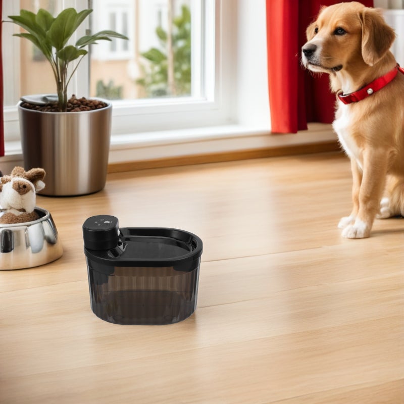 Cordless Intelligent Pet Drinking Water Dispenser for Cats and Dogs - 3L Large Capacity Cat Water Fountain with Induction Motion Sensor for Pets Indoor Black - Image 2