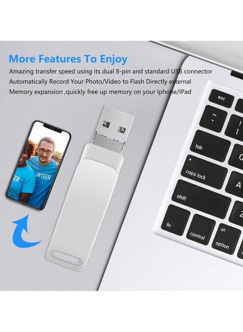GUDOO Dual Drive Mobile phone USB flash drivefor iPhone Photo Storage Memory Stick External Storage Compatible for iPhone PC iPad More Device 2TB - Image 5