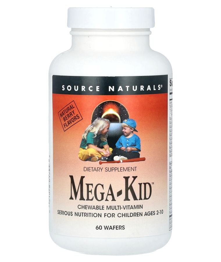 Mega-Kid Chewable Multi-Vitamin Ages 2-10 Natural Berry 60 Wafers
