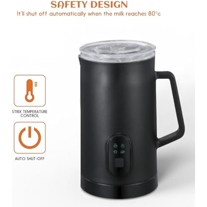 Baeskii Milk Frother 4In1 Electric Milk Steamer Automatic Hot And Cold Foam Maker And Milk Warmer For Latte Cappuccinos Macchiato 400W - Image 3