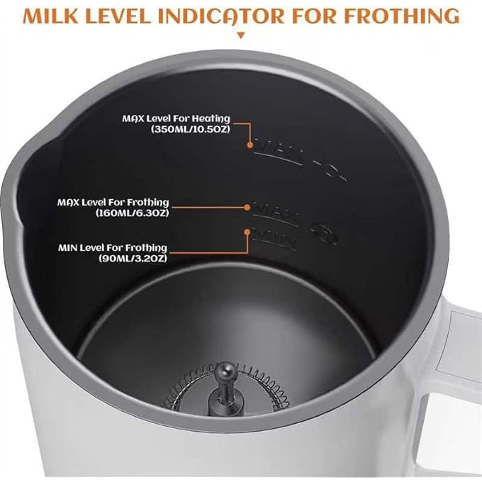 Baeskii Milk Frother 4In1 Electric Milk Steamer Automatic Hot And Cold Foam Maker And Milk Warmer For Latte Cappuccinos Macchiato 400W - Image 4