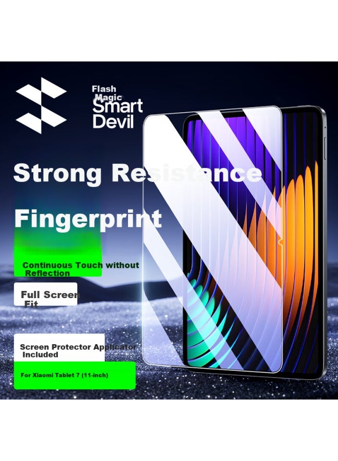 Smartdevil Tempered Glass Screen Protector For Xiaomi Pad 7/7 Pro Model 11.2 Inch Full Screen High Definition Film Anti-fingerprint Protection Film 1 Piece + Lens Protector - Image 1