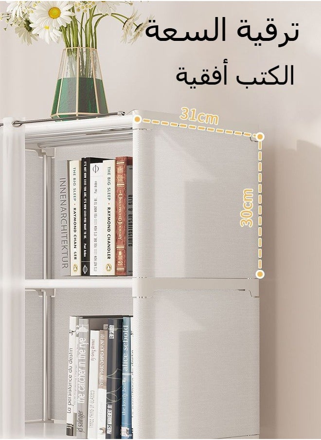 Denzoz 5-Tier Kitchen Bookshelf Rack Floor Simple Home Multi-Layer Living Room Storage Cabinet Narrow Gap Small Bookcase Against The Wall Corner Storage Cabinet Organizers Shelves Storage Organizer With Handles(White)  - Image 3