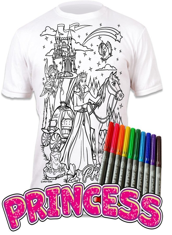 Splat Planet T-Shirt Splat Planet Princess T-Shirt Magica Da Colorare Con 10 Penne Magiche Lavabili Atossiche - Colora La Tua Maglietta, Colora E Lava Via E Ricolora I Compleanni Dei Bambini (5-6 Anni) - Image 3