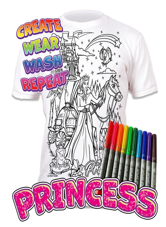 Splat Planet T-Shirt Splat Planet Princess T-Shirt Magica Da Colorare Con 10 Penne Magiche Lavabili Atossiche - Colora La Tua Maglietta, Colora E Lava Via E Ricolora I Compleanni Dei Bambini (5-6 Anni) - Image 4