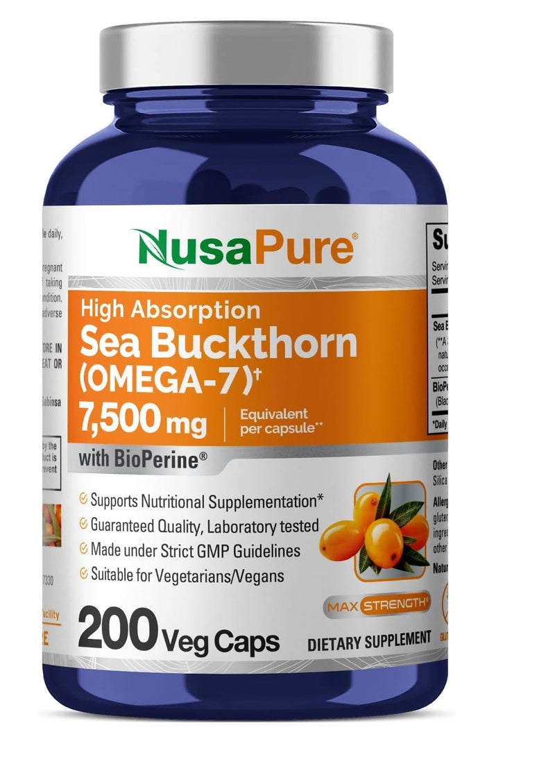 نوسابيور نبق البحر (أوميجا 7) 7500 مجم، 200 كبسولة - Image 1