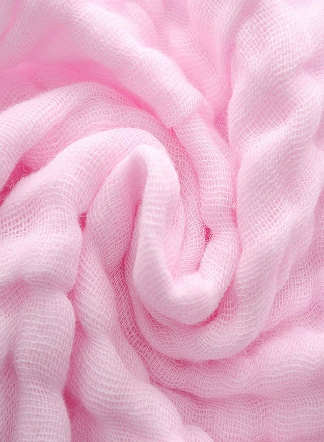 SEMITO Reusable Muslin Face Towels for Babies | Soft Cotton Washcloths & Napkins for Infants & Toddlers | Six Layer Muslin Cloth Extra Soft Hankies (3, Pink) - Image 2