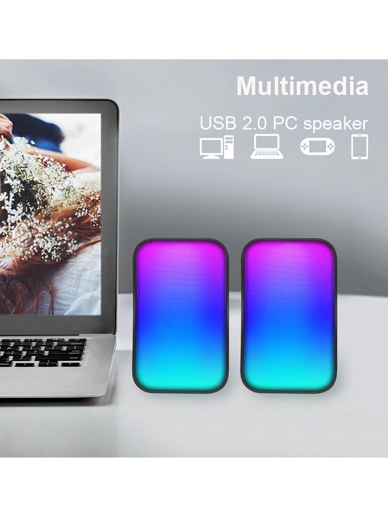 Kisonli Speaker Laptop/Komputer Gaming 2.0 RGB Lights X17 - Image 5