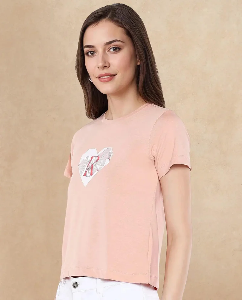 Rareism Women's Short Sleeve Crew Neck T-Shirt