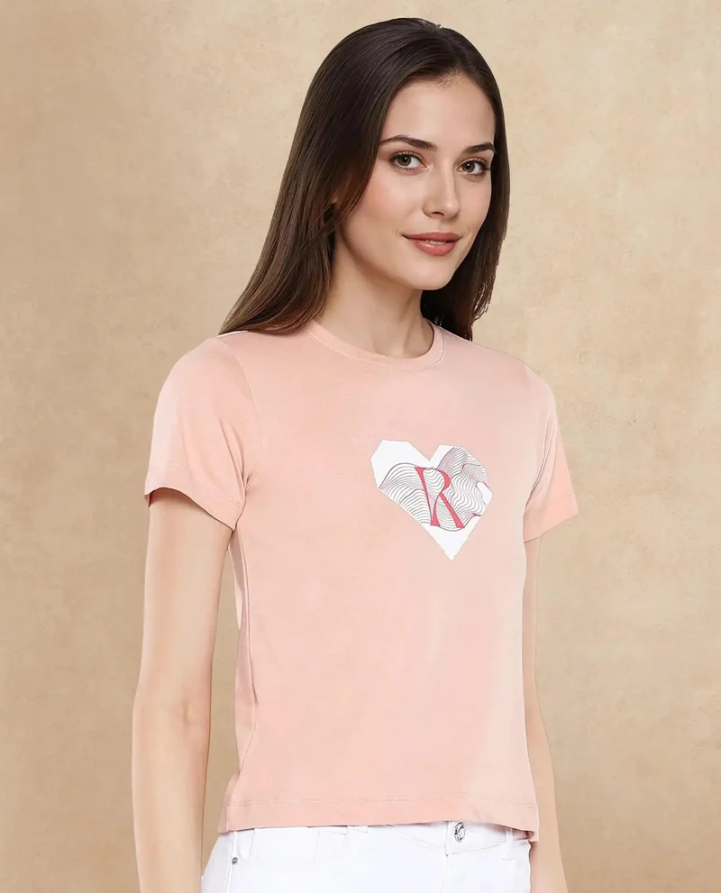 Rareism Women's Short Sleeve Crew Neck T-Shirt