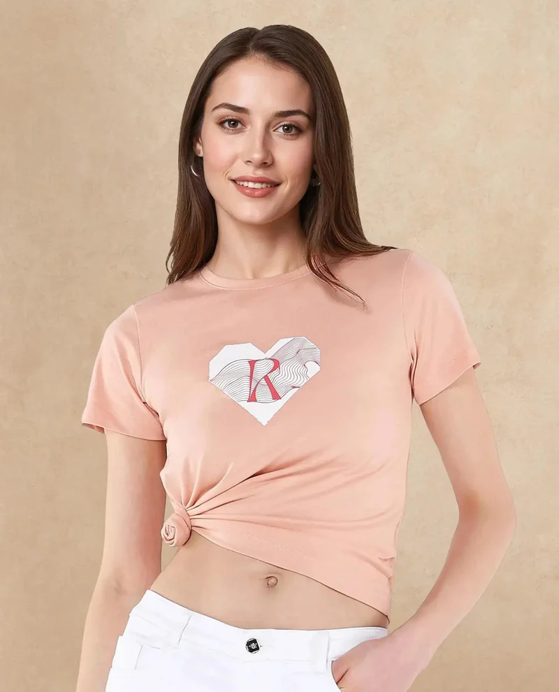 Rareism Women's Short Sleeve Crew Neck T-Shirt