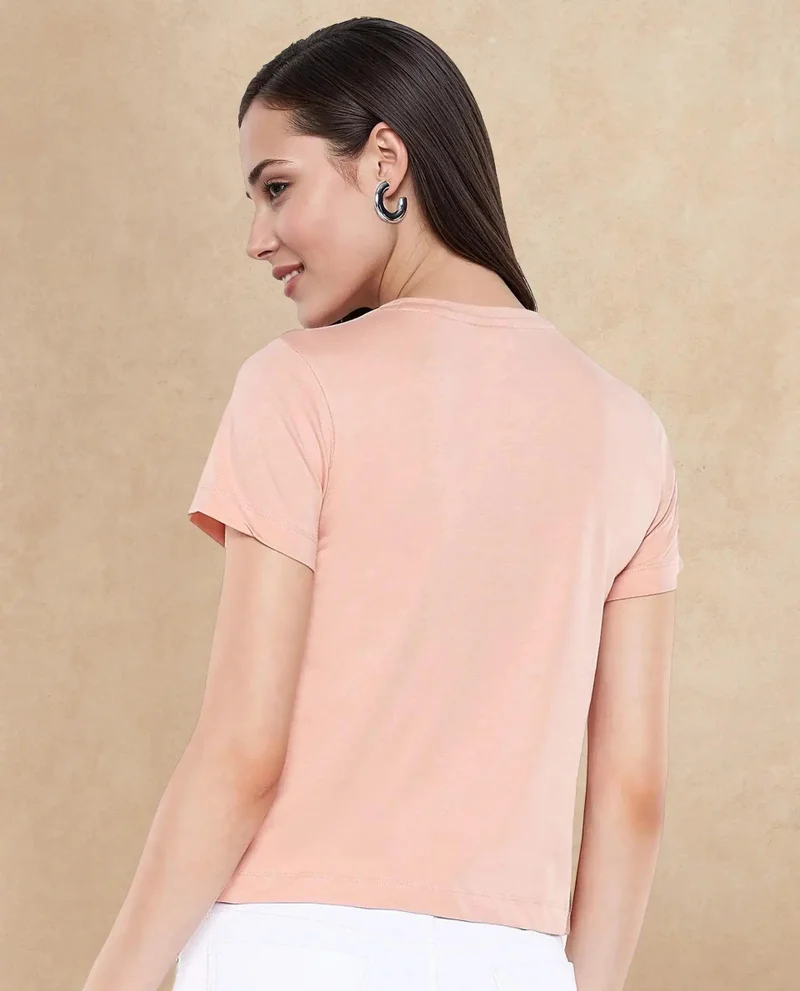 Rareism Women's Short Sleeve Crew Neck T-Shirt