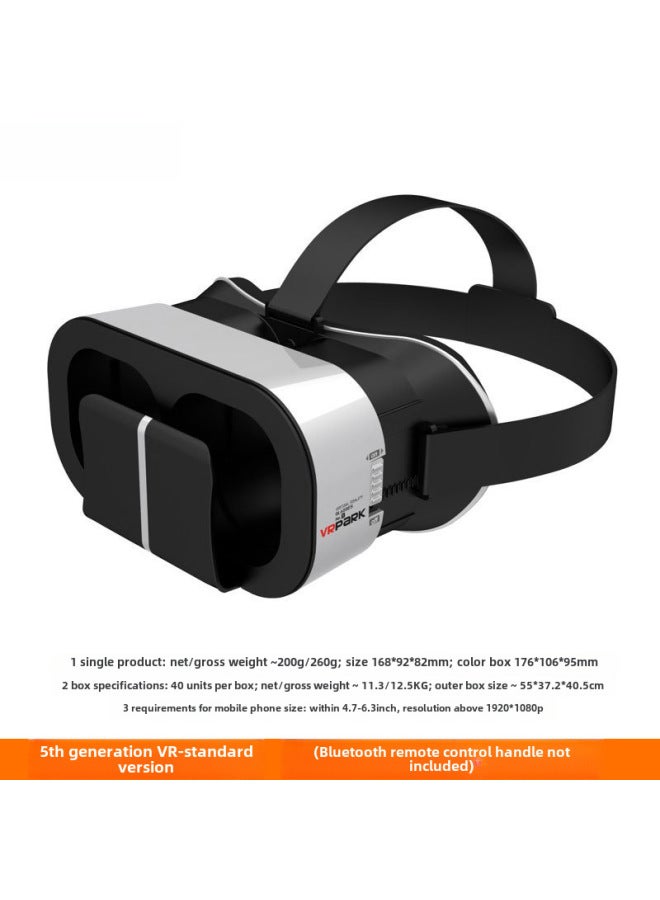 3D Glasses VR Virtual Reality Glasses Head-mounted Digital Glasses V5-Color:V5-Standard Edition