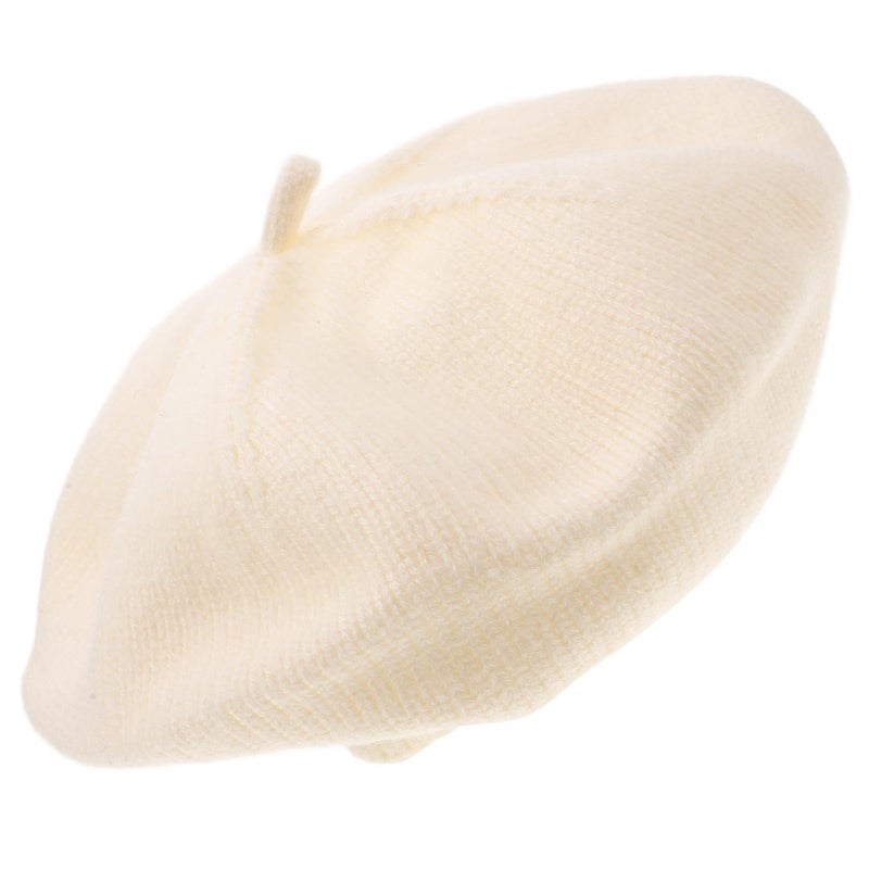 Knitted Baby Beret Hat Cream White 6 30 Months All Seasons 44 49cm Head Circumference - Image 2