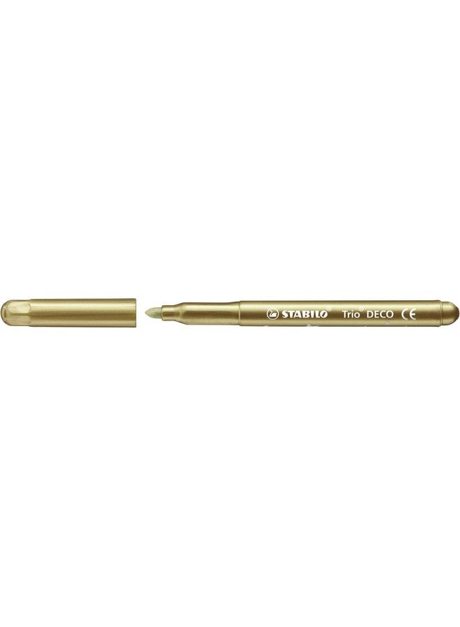 STABILO STABILO Trio Deco - Metallic Felt -Tip Pen - Wallet of 8 assorted colours  - Image 3