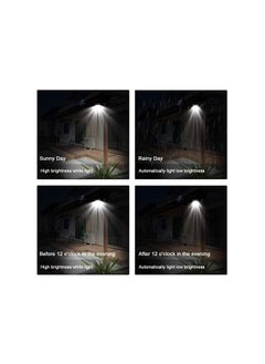 في ماكس ضوء شمسي LED بقدرة 400 واط مع تحكم عن بعد ومفتاح تحكم، مقاوم للماء بمعيار IP65 للاستخدام الخارجي مع زاوية إضاءة، أضواء جدارية لاسلكية تعمل بالطاقة الشمسية لتأمين الفناء والسطح والحديقة  - Image 4