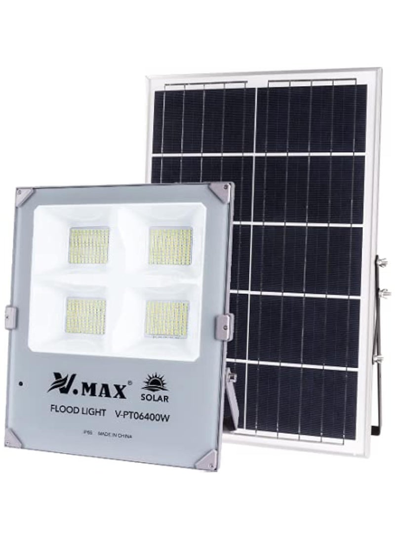 Vmax 400W/RemoteControl/SwitchControl LED IP65 Waterproof Solar Light Outdoor with Lighting Angle, Wireless Security Solar Powered Wall Lights for Patio, Deck, Yard, Garden - Image 1
