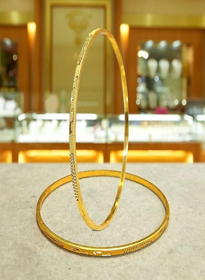 BANGLESKART بانغلسكارت طقم تشودي أنيق مطلي بالذهب للبنات/السيدات (4 قطع) (2.4) - Image 4