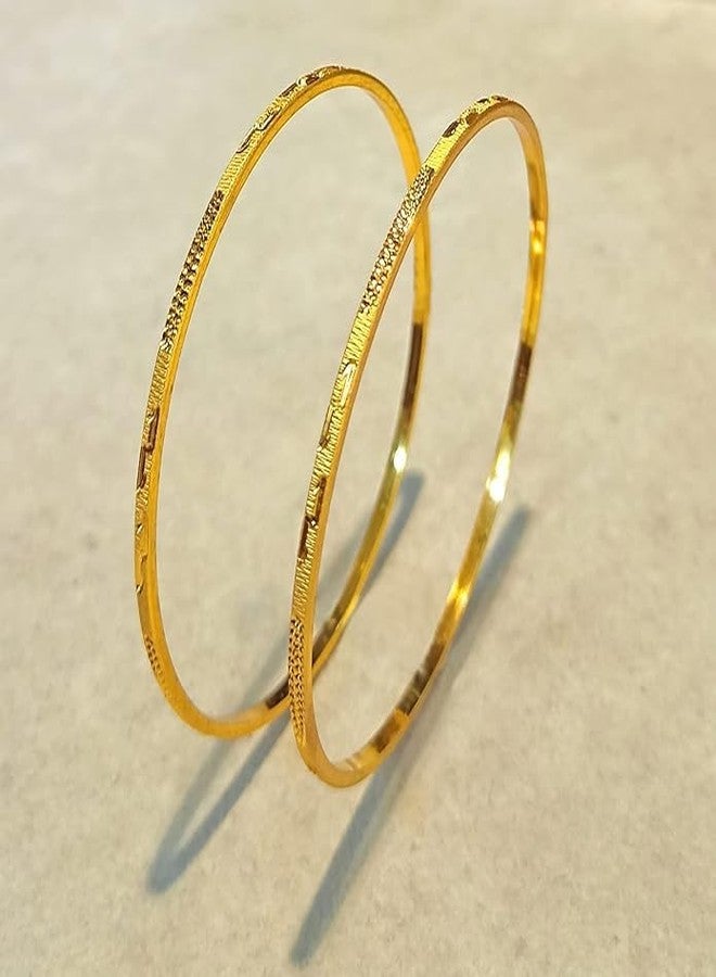 BANGLESKART بانغلسكارت طقم تشودي أنيق مطلي بالذهب للبنات/السيدات (4 قطع) (2.4) - Image 2