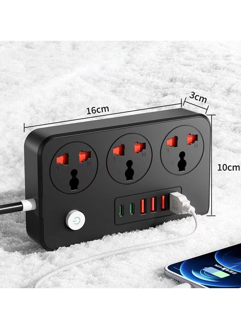 general Multifunctional wired power strip for home use UK standard multi-socket switch with cord - Image 2