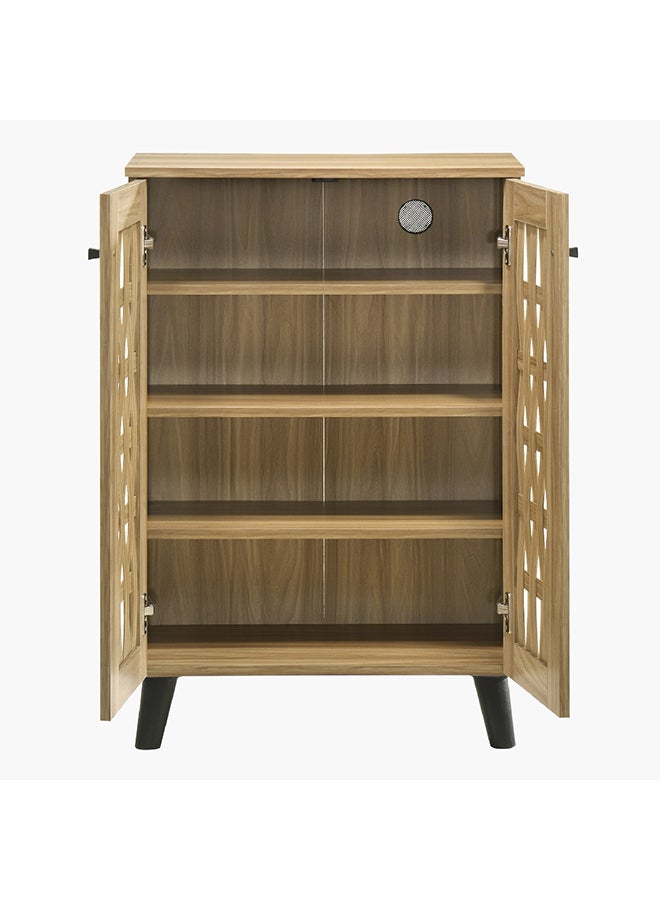 Home Box Home Box Verona 12-Pair Shoe Engineereing Wood Cabinet with 2 Doors Brown 60 x 91 x 32 cm - Image 5