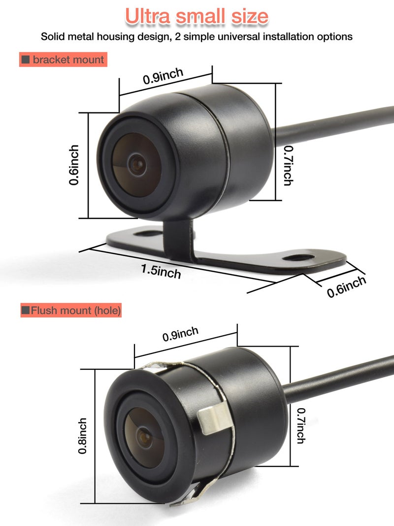 NOAUKA HD Universal Backup Camera, 480p CMOS, 2 Installation Options, Waterproof, 12V, Car Monitor Compatible - Image 2