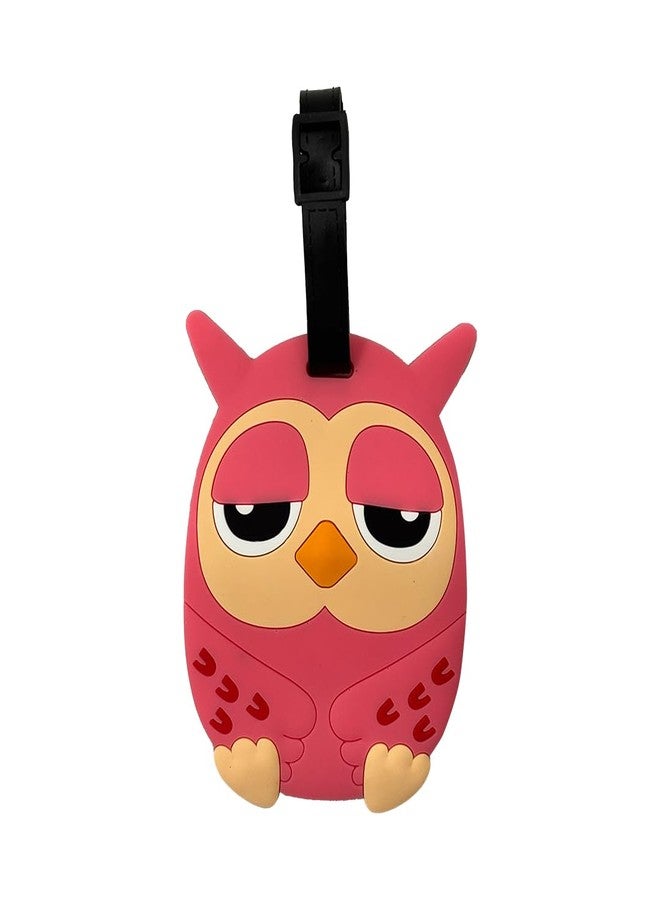 EITHEO Luggage Tags for Kids Luggage Tags with Name & Address Label | Silicone Luggage Tags for Suitcases, Tags for Travel Bags/School Bags Identification tag Colorful Multi (Piggy) - Image 1