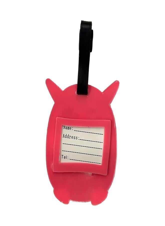 EITHEO Luggage Tags for Kids Luggage Tags with Name & Address Label | Silicone Luggage Tags for Suitcases, Tags for Travel Bags/School Bags Identification tag Colorful Multi (Piggy) - Image 5