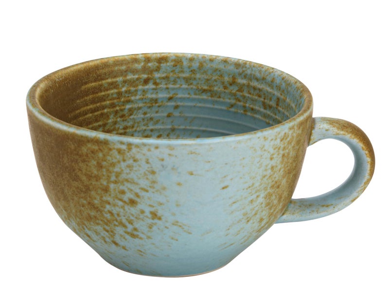 Bodhi House Ceramic Soup and Coffee Wide Large Mug with Handle - Set of 1, 350 Ml Matte Finish | Microwave Safe | for Maggi, Cappuccino, Latte, Green Tea - Light Blue - Image 2