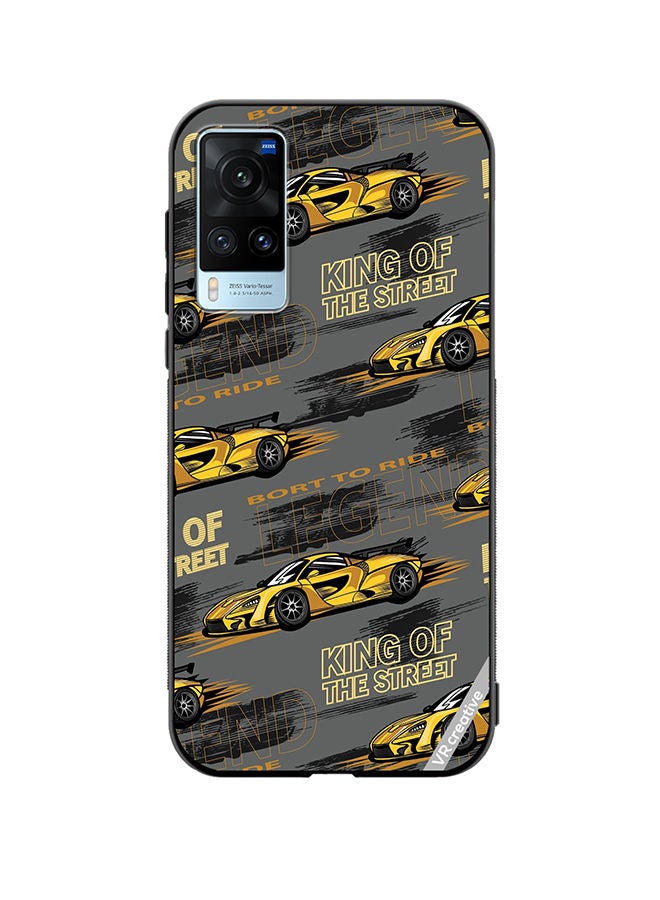 VR CREATIVE Protective Case Cover For Vivo X60 Abstract Seamless Pattern With Sport Cars Design Multicolour - Image 1