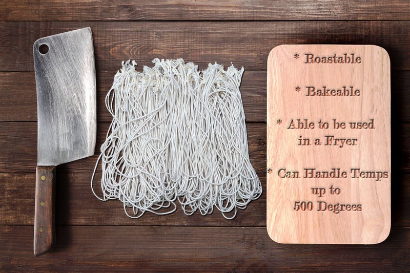 Butchers Code Rotisserie Elastic and Cotton Blend - Stretchy Twine - Food Grade - Heat Safe - Cooking Ties - Poultry Loops - 50 Pack  - Image 2