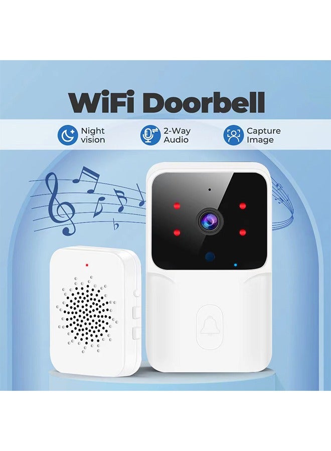 Smart Video Wireless Camera Doorbell, Wireless Remote Video Doorbell Intelligent Visual Doorbell Surveillance, Video, HD Night Vision Home Smart Security Doorbell Two-Way Calls Camera, Easy Installa - Image 3