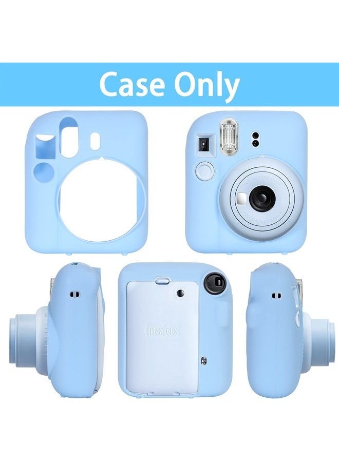 Aenllosi Silicon Protective Cover Suitable for Fujifilm Instax Mini 12 Camera with Shoulder Strap(Pastel Blue,Case Only)  - Image 3