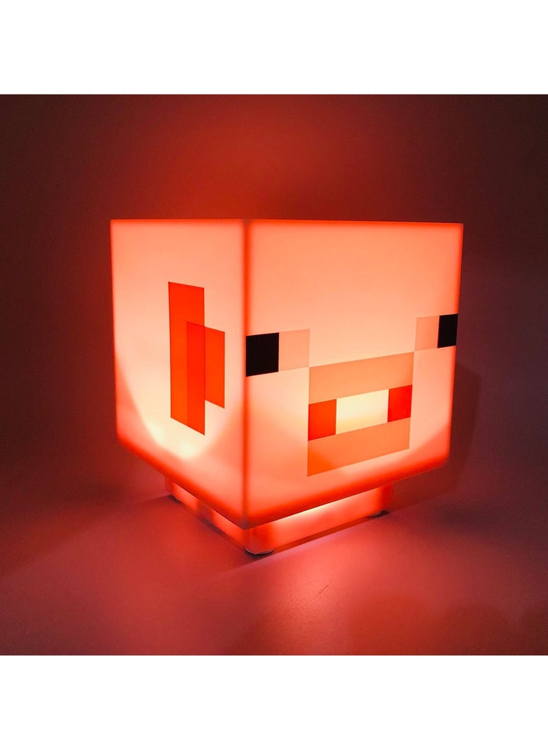 ماين كرافت مصباح ليلي على شكل خنزير من ماين كرافت، هدية ديكور منزلي للأطفال، شحن يو إس بي، بات لايت - Image 4