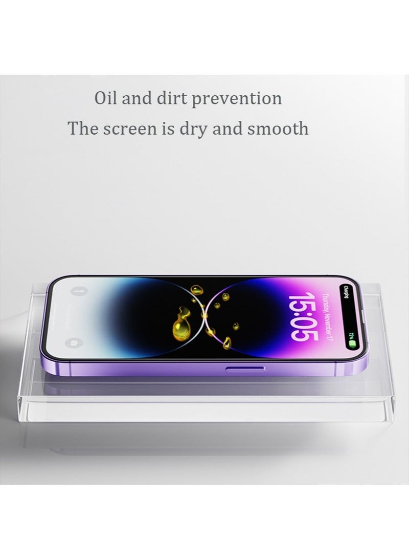 X-level Dust-Removal Easy App iPhone 15 Screen Protector - Precision Applicator, Dust Removal Anti Bubble Tech, 9H Hardness, Oleophobic Coating, Smooth Touch, HD Bubble Free - (iPhone 15) - Image 2