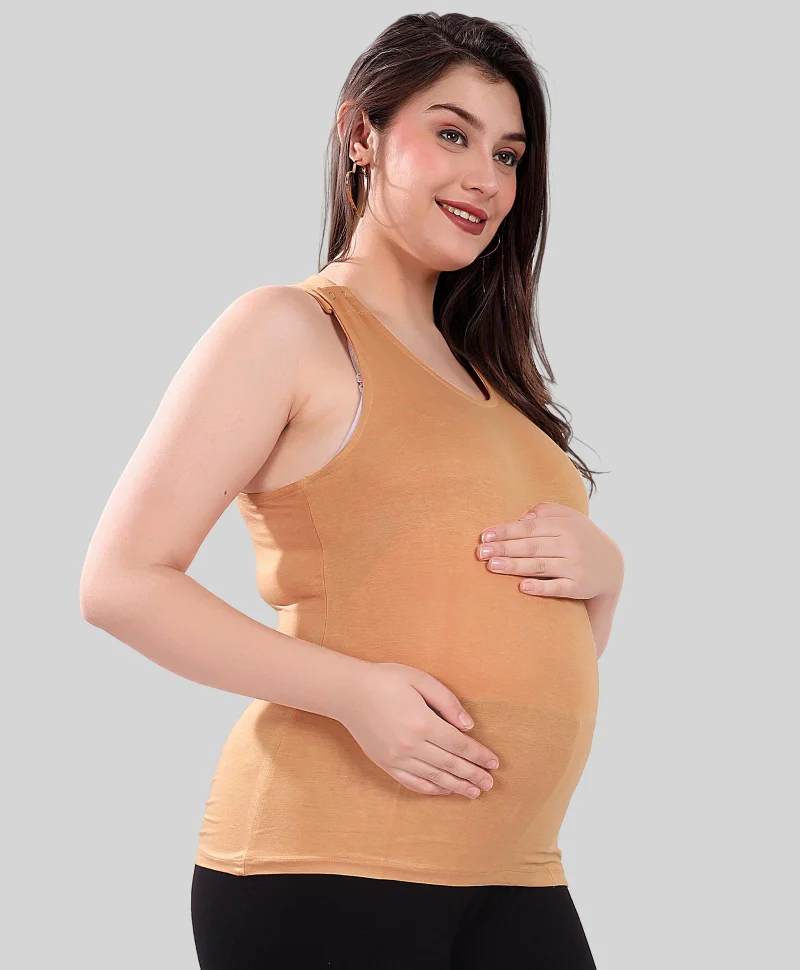 TUMMY Maternity & Nursing Double Layer Nursing Access Pull-On Top for Women - Pack of 3