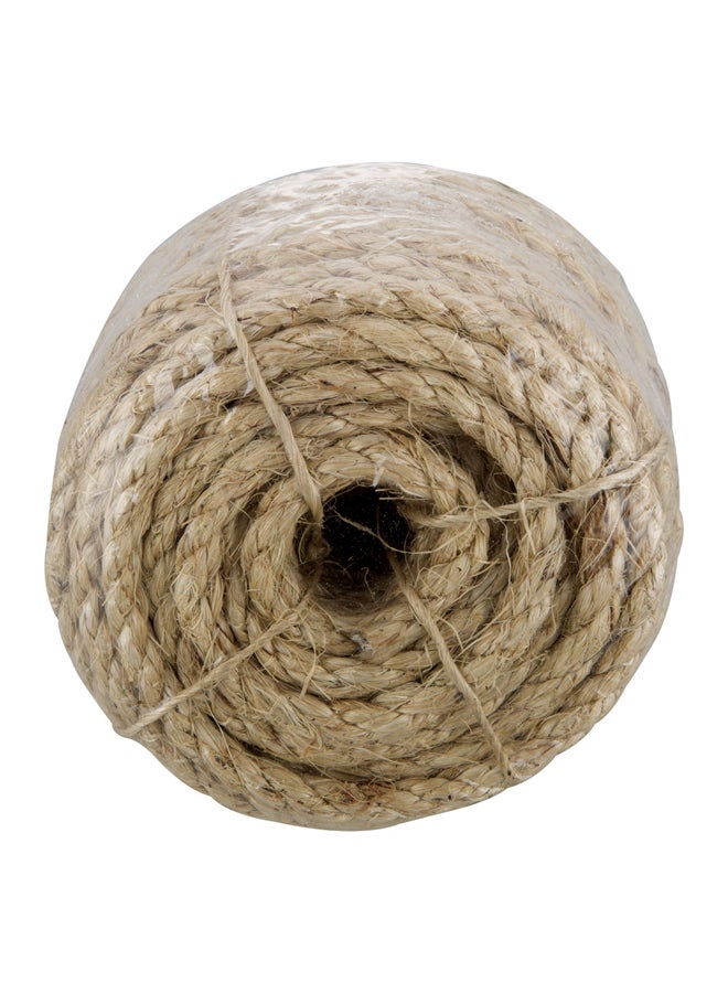 السنيدي حبل ليف، حبل مخيمات، بني، طول 15 متر سماكة 10 ملم - Image 1