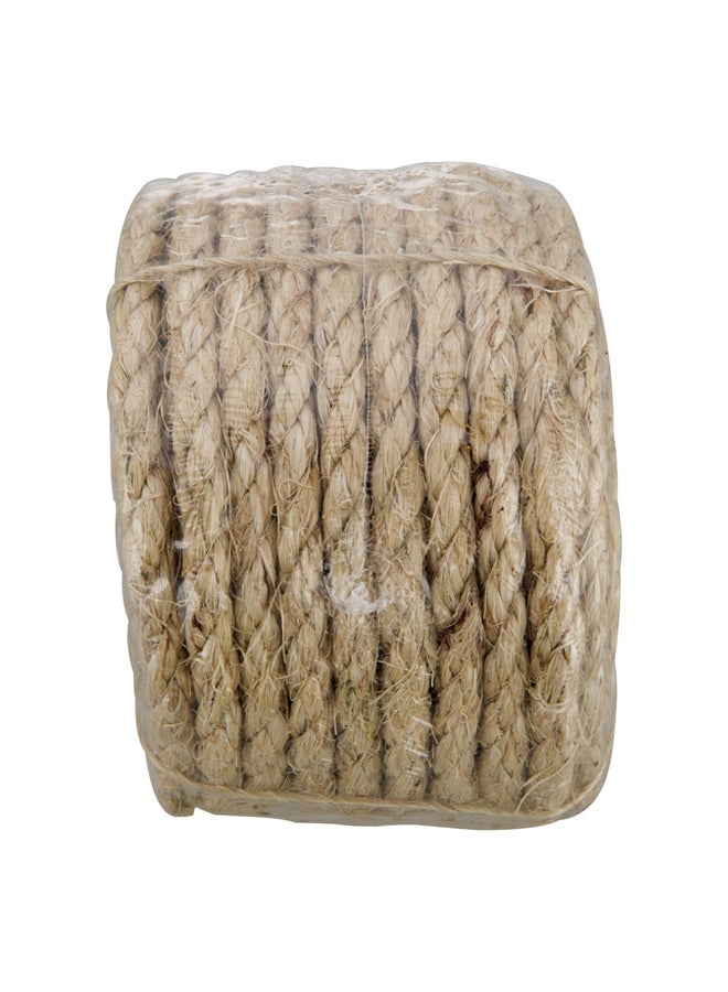 السنيدي حبل ليف، حبل مخيمات، بني، طول 15 متر سماكة 10 ملم - Image 2