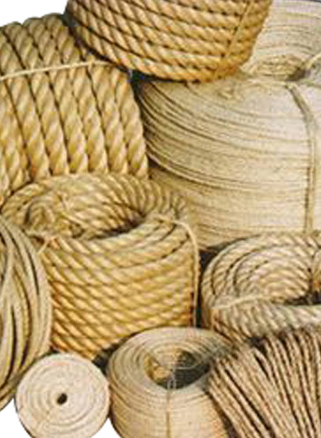 السنيدي حبل ليف، حبل مخيمات، بني، طول 15 متر سماكة 10 ملم - Image 4