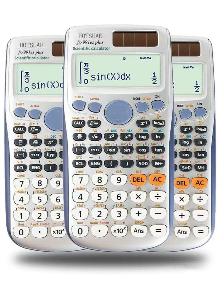 HotsUAE - HotsUAE FX-991ES Plus Scientific Calculator, Solar Powered, Engineering Calculator with 12-Digit Display - Image 1
