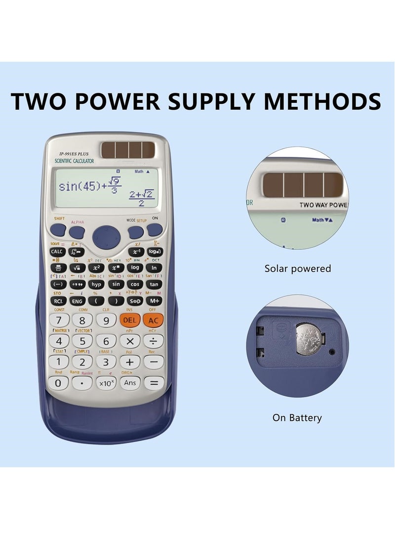 HotsUAE - HotsUAE FX-991ES Plus Scientific Calculator, Solar Powered, Engineering Calculator with 12-Digit Display - Image 1