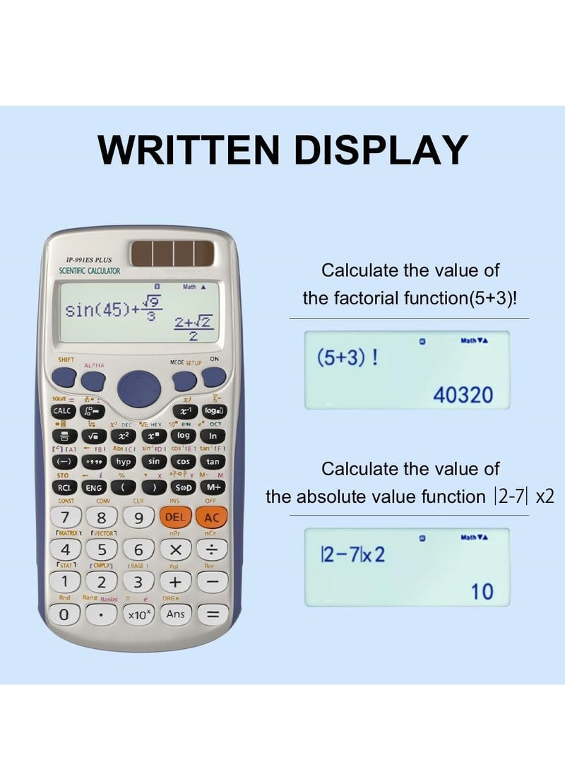 HotsUAE - HotsUAE FX-991ES Plus Scientific Calculator, Solar Powered, Engineering Calculator with 12-Digit Display - Image 1