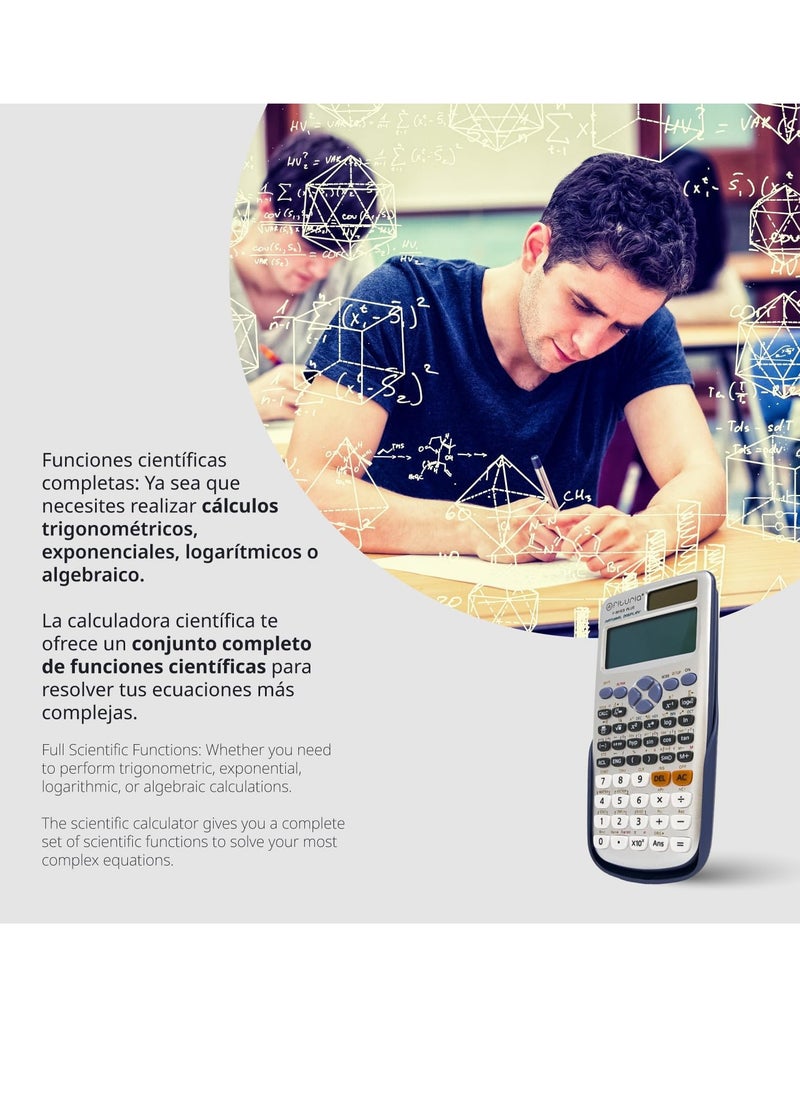 HotsUAE - HotsUAE FX-991ES Plus Scientific Calculator, Solar Powered, Engineering Calculator with 12-Digit Display - Image 1