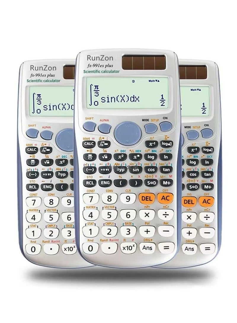 RunZon FX-991ES Plus Scientific Calculator, Solar Powered, Engineering Calculator with 12-Digit Display - Image 1