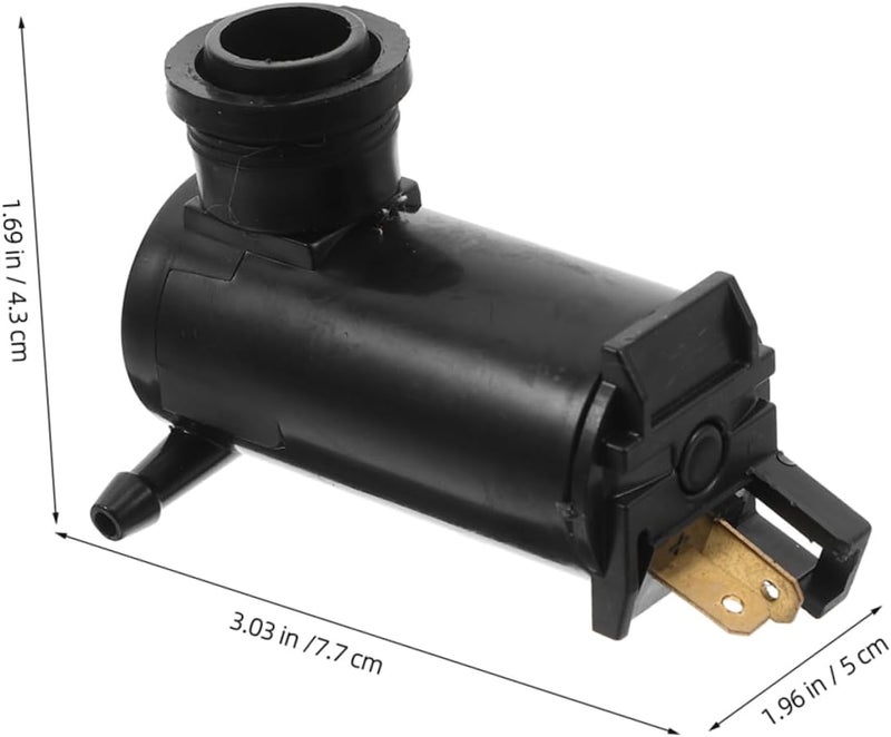 Healifty 2PCS Universal Car Windshield Washer Pump Motor Kit for Large Hole Electric Motors High Performance Fluid Pump for Easy Installation in Vehicle Models - Image 2