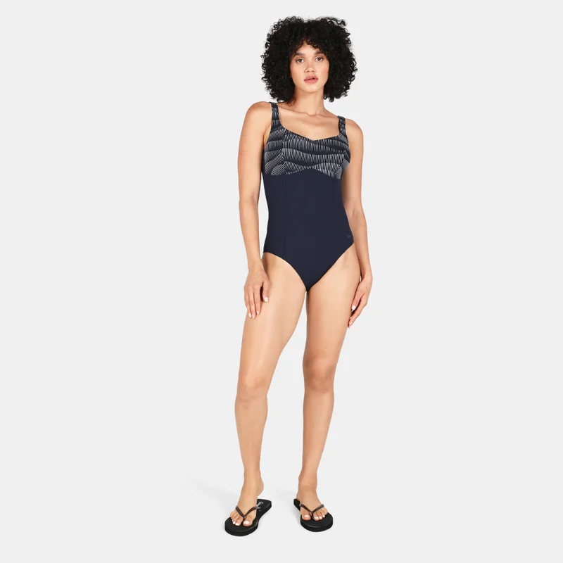 speedo Blue Women's ContourLustre Printed Swimsuit for Women | Best Price UAE