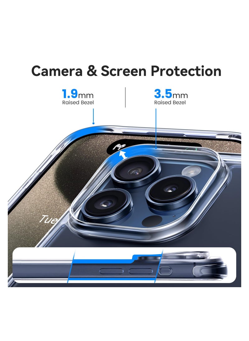 Clear Protective Case for iPhone 15 Pro, (Not Yellowing) Transparent Cover See-Through Protective Shell TPU Clear Protective Case Minimalist Transparent Case Minimalist Cover for iPhone 15 Pro 2023