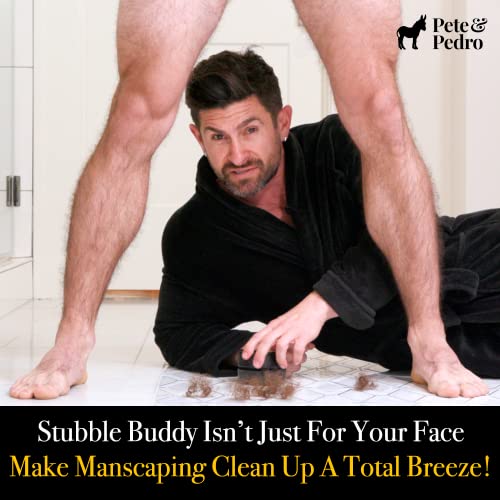 Pete & Pedro The Stubble Buddy - Portable Beard & Facial Hair Cleanup Trimming & Manscaping Handheld Mini Vacuum | Cordless USB Rechargeable Hair Clippings Cleaner | As Seen on Shark Tank - Image 5