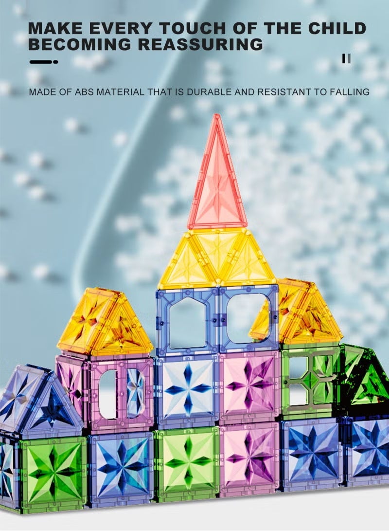 DUNELIFE 64-Piece Magnetic Toys For Kids, Toddlers Magnetic Building Blocks Set Cubes Strong Magnetism, Construction Stacking Puzzle Game Stimulate Creativity In Adults And Children - Image 5