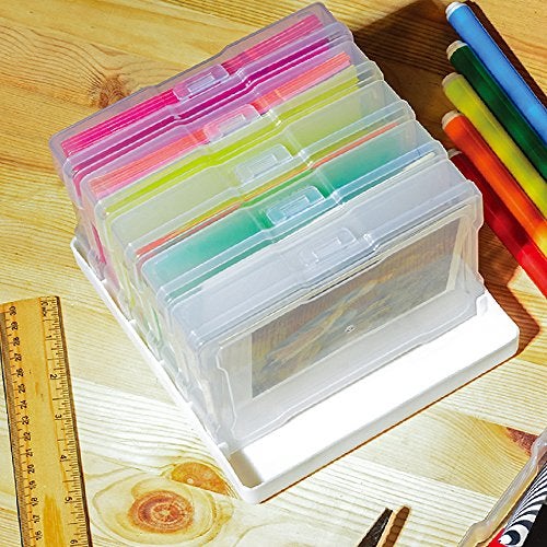 novelinks Clear 4"x6" Photo Storage Boxes – 6 Pack Plastic Photo Organizer Cases with Lids, Picture Storage Containers for 4x6 Prints, Craft & Memory Card Sorting Box-Clear - Image 5